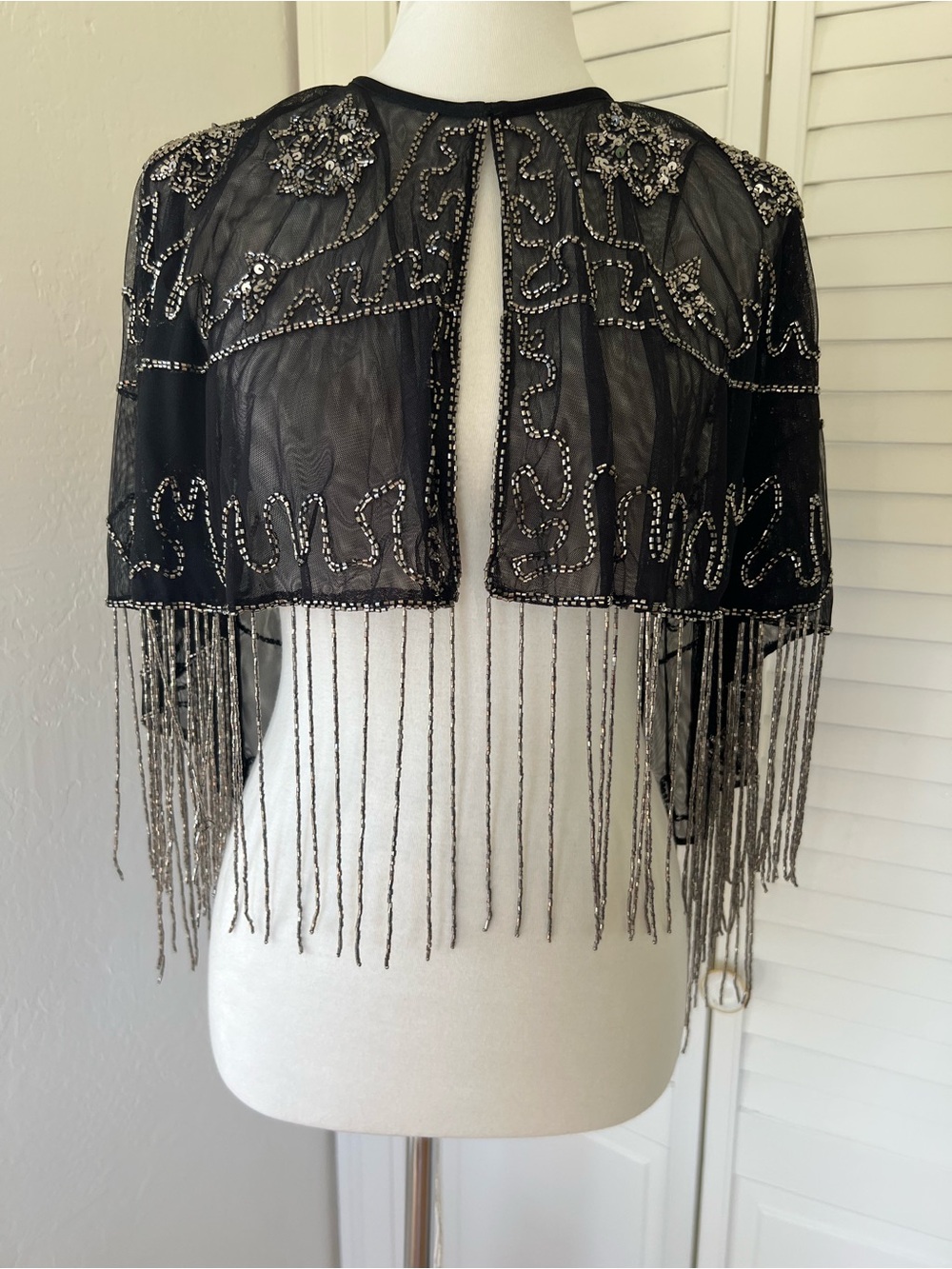 River Island Beaded Fringe Capelet